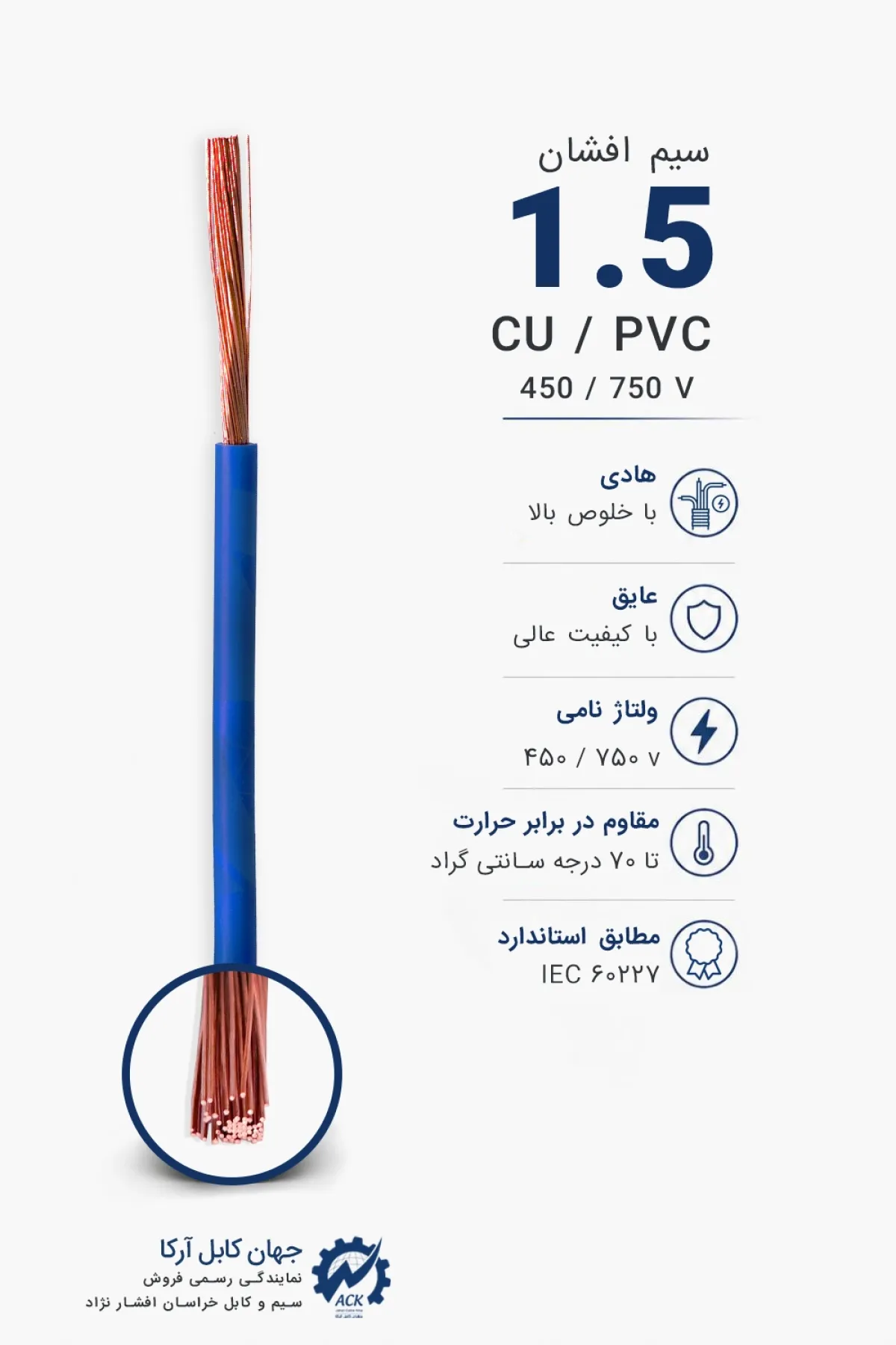 سیم افشان 1.5 خراسان افشار نژاد با مشخصات فنی و کاربرد محصول